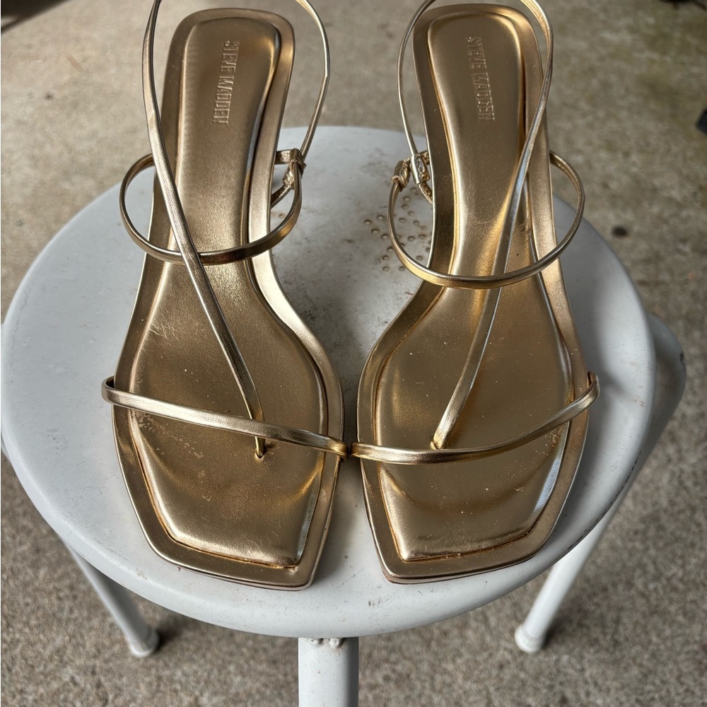 Steve Madden Gold Strappy Sandals